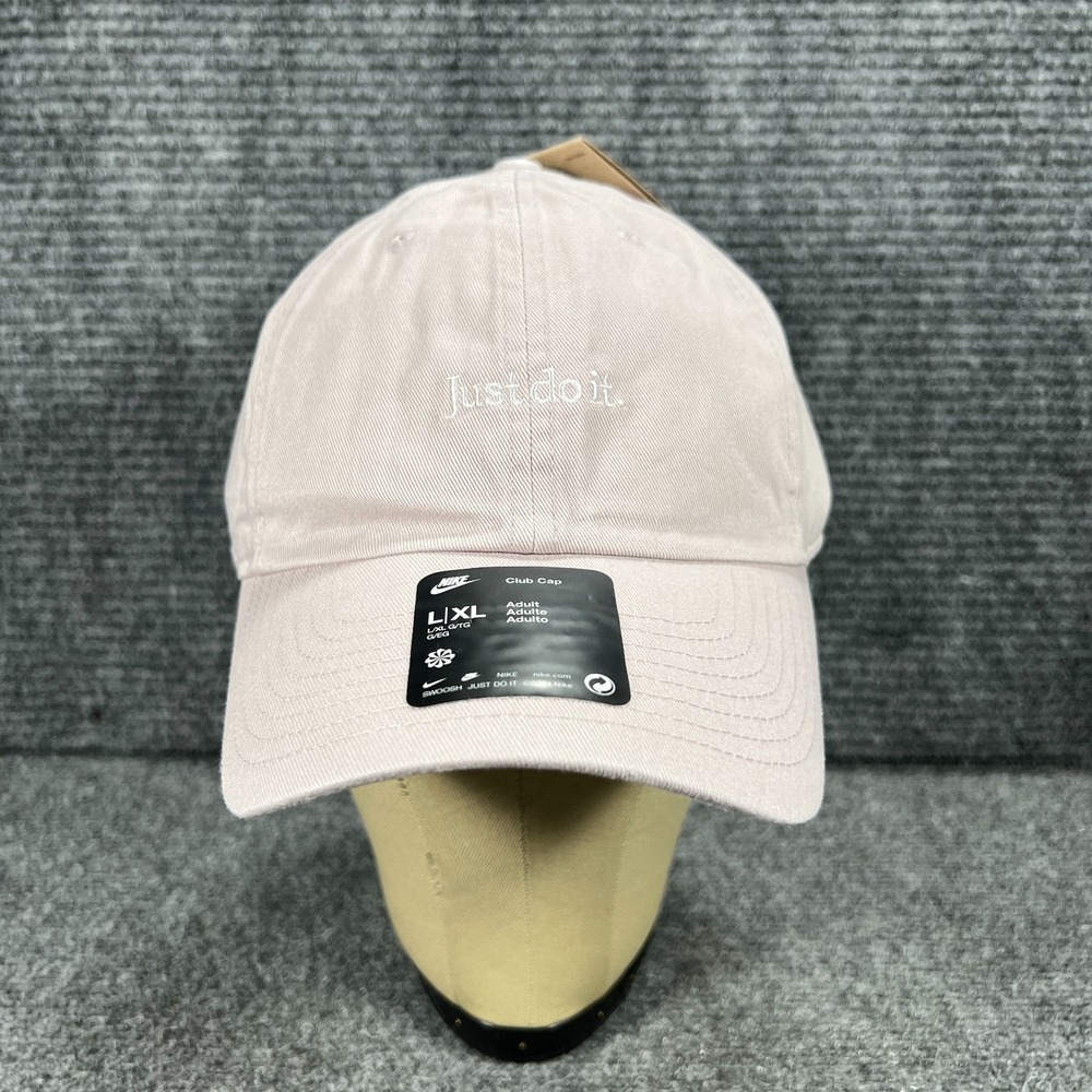 Nike Hat Cap Womens Large XL‎ Extra Large Just Do It Light Pink Strap Back New